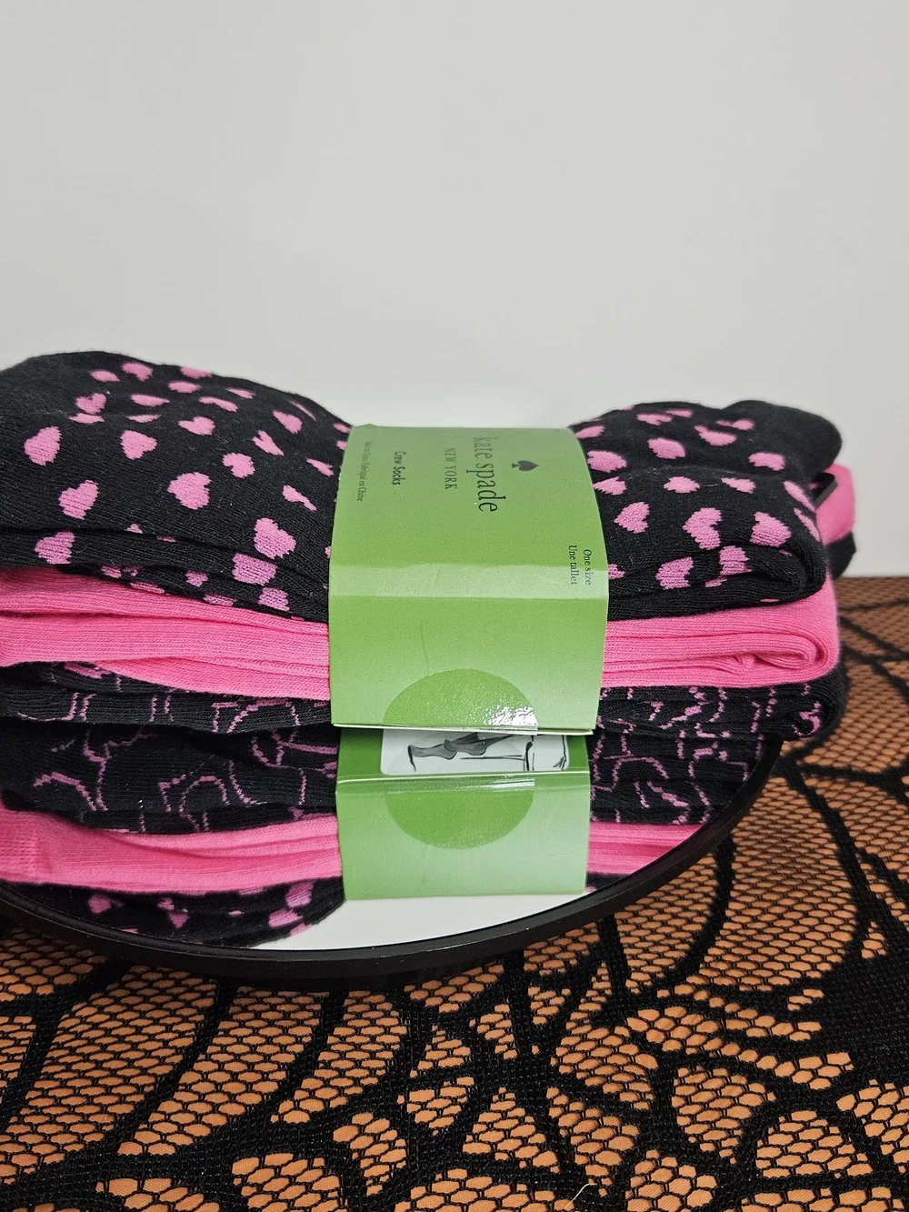 NWT Kate Spade 3 Pair Heart And Spade Crew Socks Size 4–10